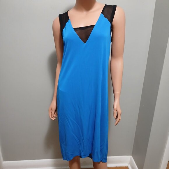Sleeveless Dress Armani Exchange with Lining Washable Size Medium - Picture 2 of 16